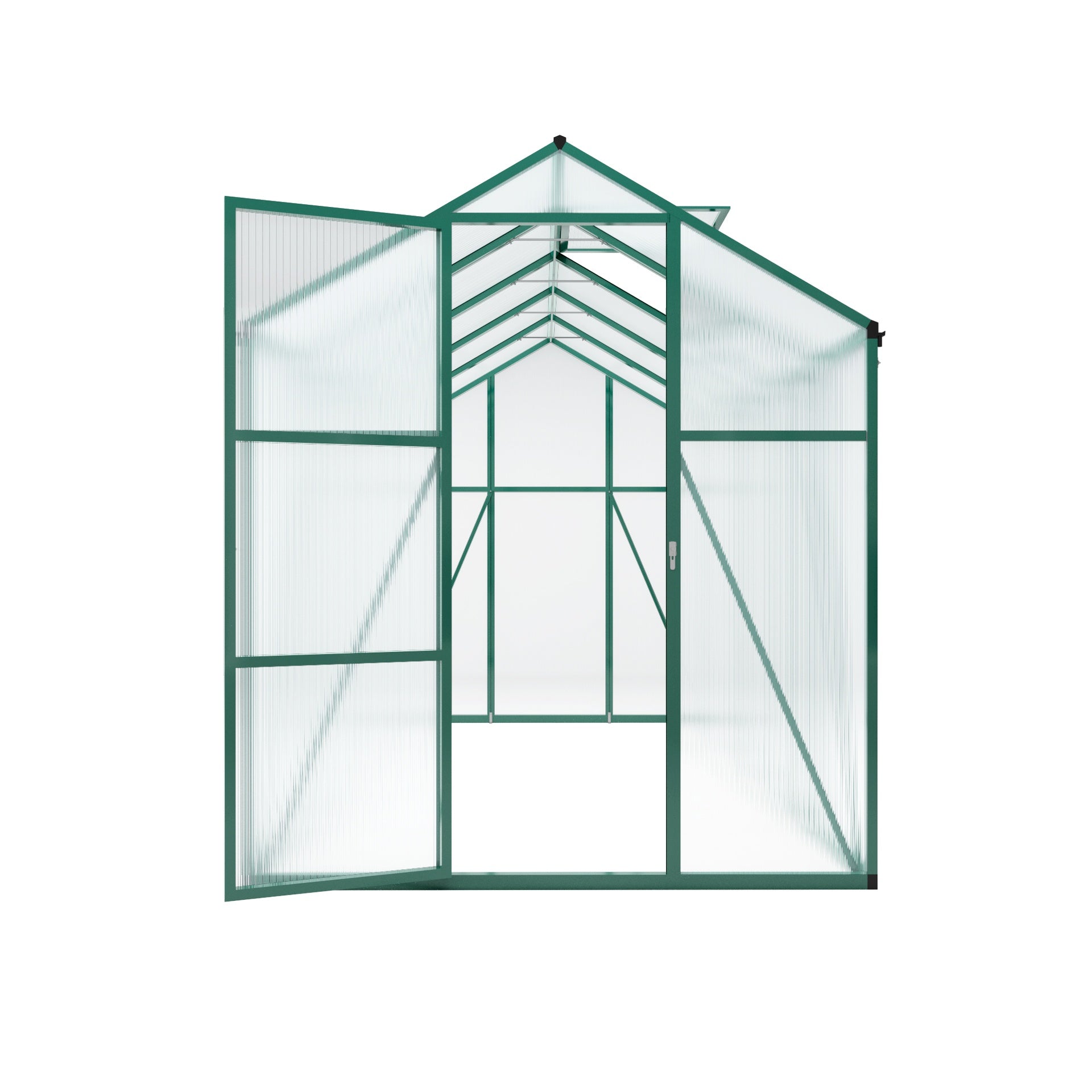 Newly marketed Gain height windproofaluminum greenhouse 6x10 FT Polycarbonate Greenhouse Raised Base and Anchor Aluminum Heavy Duty Walk-in Greenhouses for Outdoor Backyard in All Season