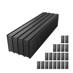 Metal Roof Panel Length 61IN Galvanized Roof Panels 20 PCS Waterproof Heavy Duty Metal Roof Panels for Outdoor House Storage Stables Patio Garages Sheds,Gray