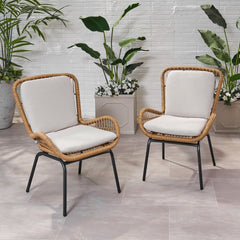Mccaskill Patio Chair with Cushions (Set of 2)