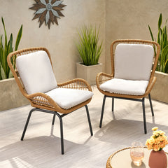 Mccaskill Patio Chair with Cushions (Set of 2)