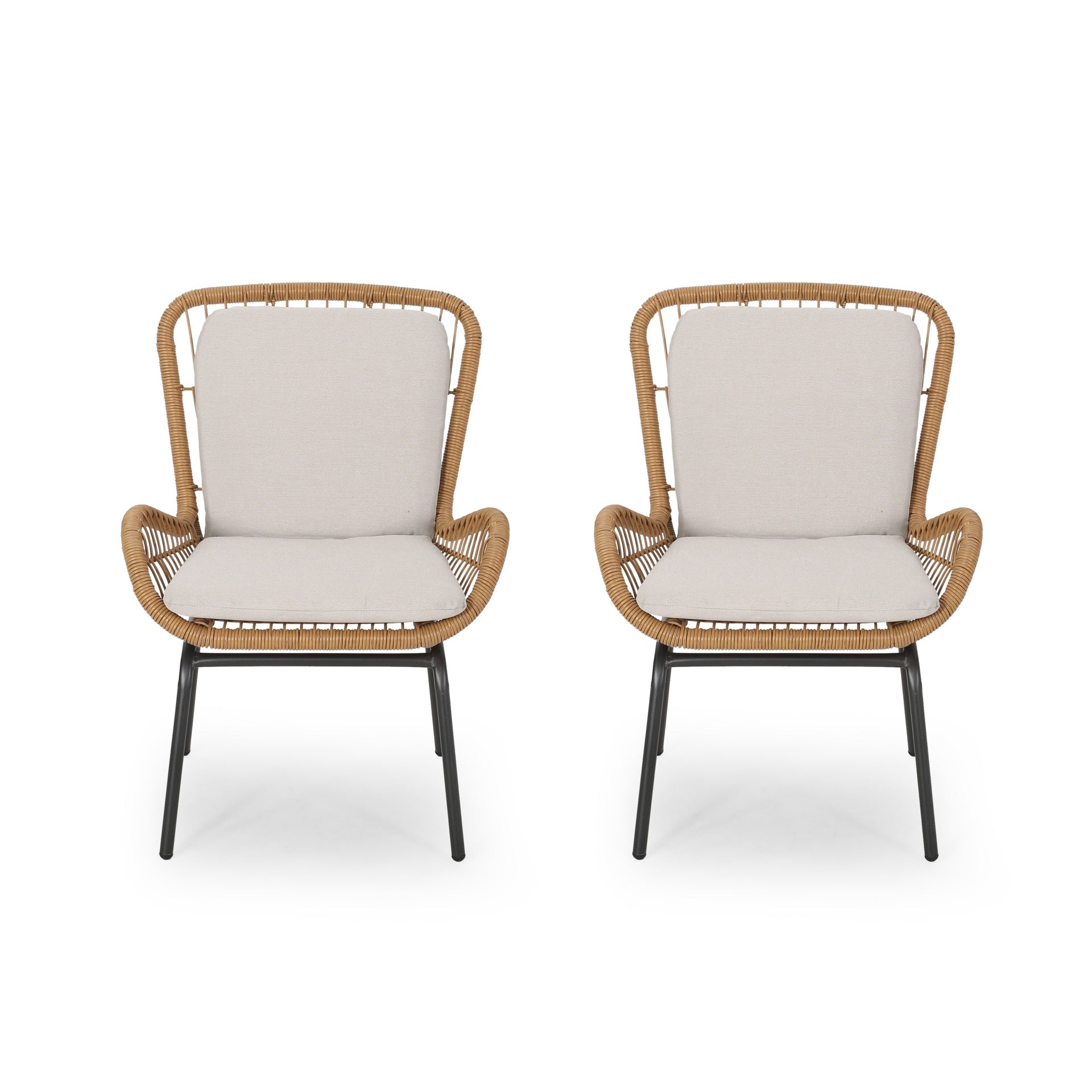 Mccaskill Patio Chair with Cushions (Set of 2)