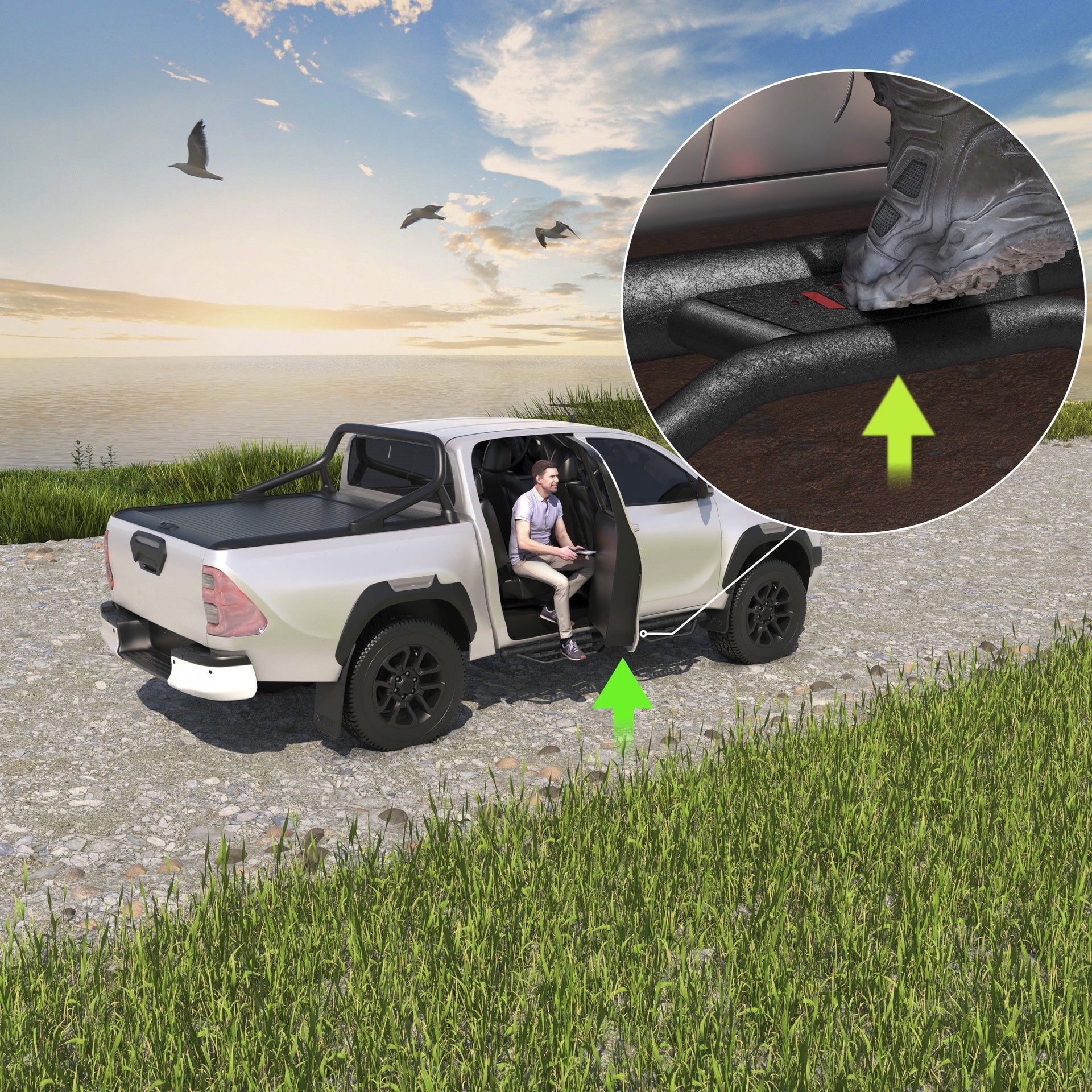 Running Boards Side Steps For 2024 2026 Toyota Tacoma Double Cab Drop Nerf Bars