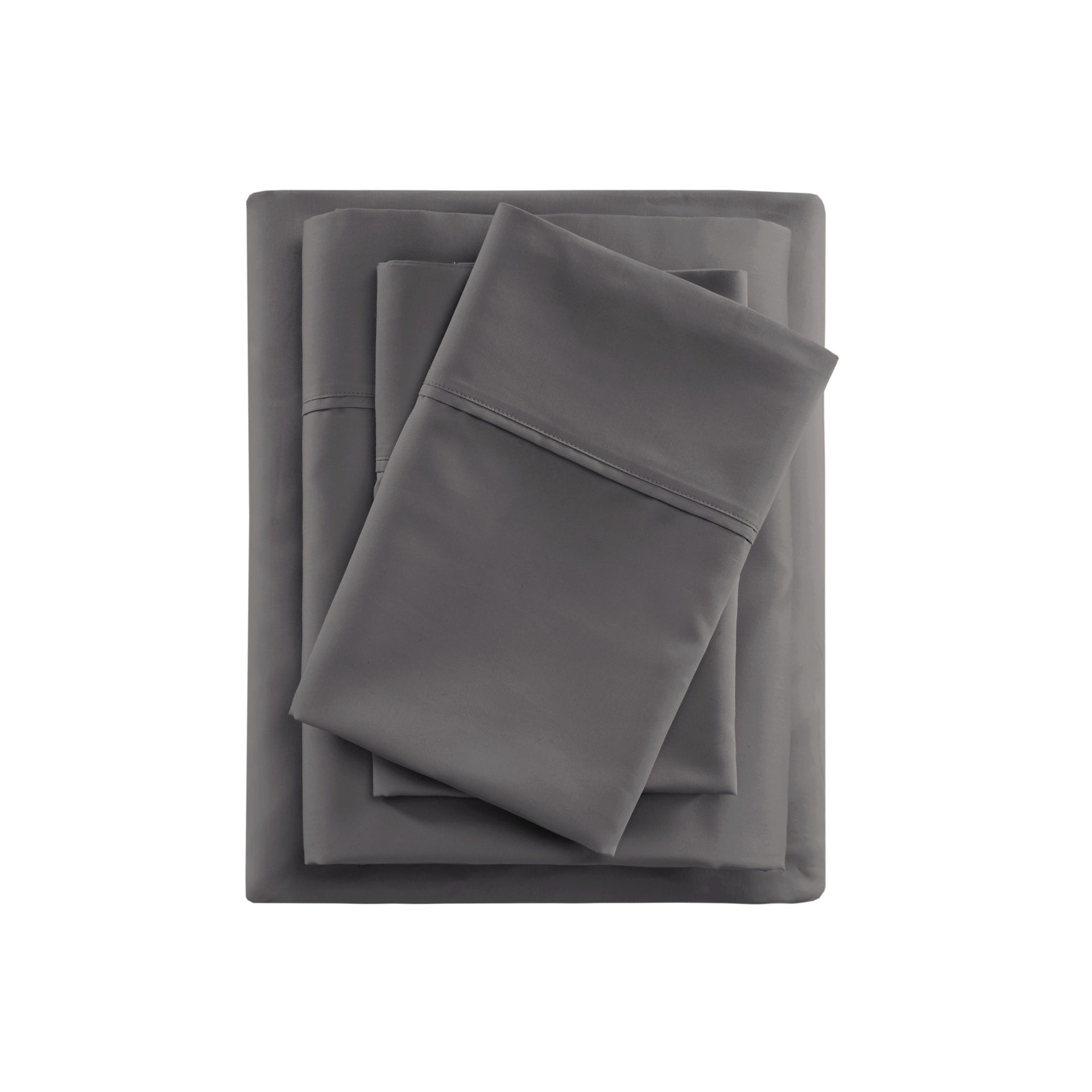 4-Piece Cal King Cooling Cotton Blend Sheet Set, Charcoal