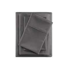 4-Piece Cal King Cooling Cotton Blend Sheet Set, Charcoal