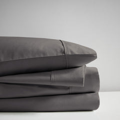 4-Piece Cal King Cooling Cotton Blend Sheet Set, Charcoal
