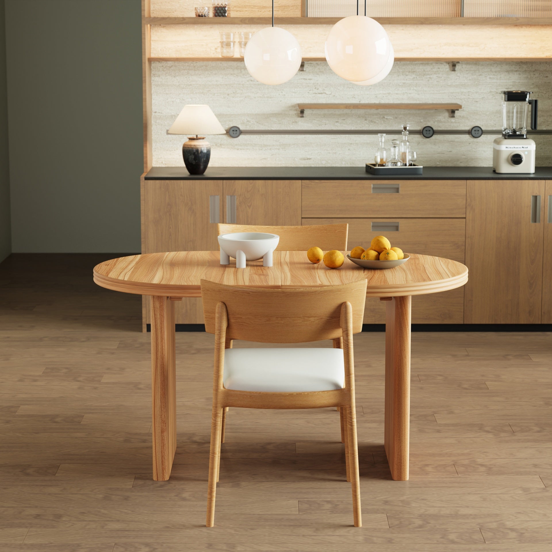 55.12"-70.87"Modern Extendable Dining Table with removable extension leaves,Mid-century modern style home table,Suitable for dining rooms, kitchens, and living rooms,Natural Walnut