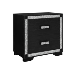 Soulmarie Charcoal Nightstand with Cooler and Speaker