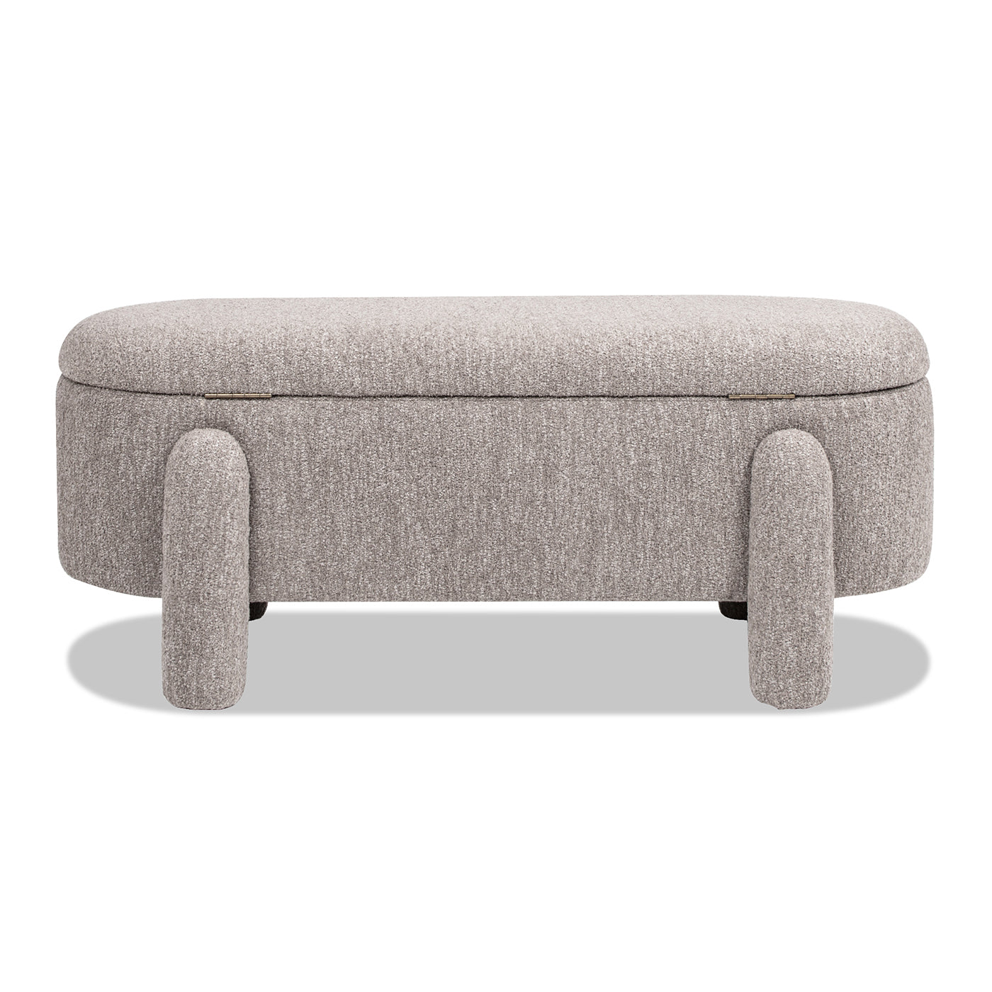 Hugo 49" Oval Fully Upholstered Storage Bench,  Boucle