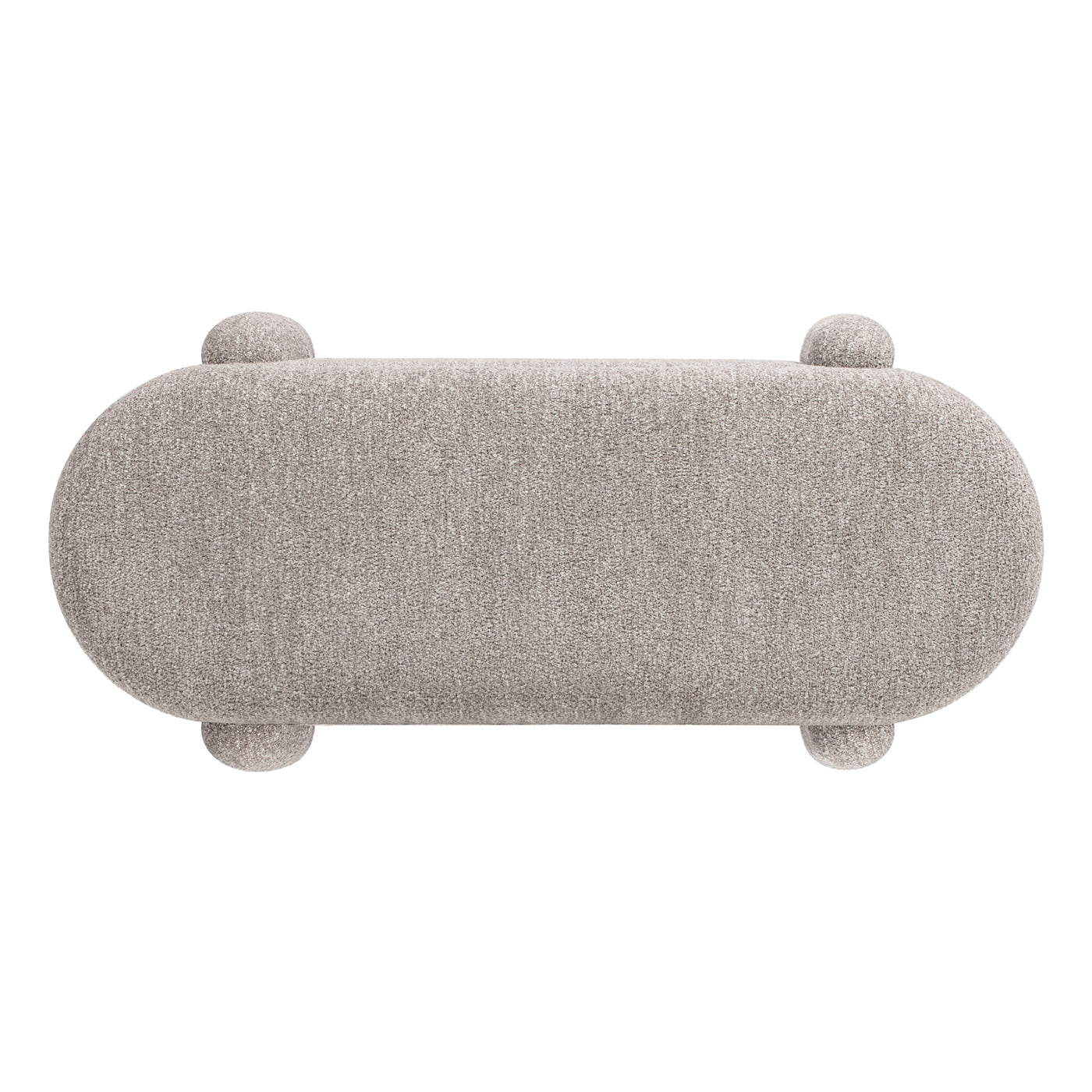 Hugo 49" Oval Fully Upholstered Storage Bench,  Boucle