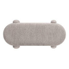 Hugo 49" Oval Fully Upholstered Storage Bench,  Boucle