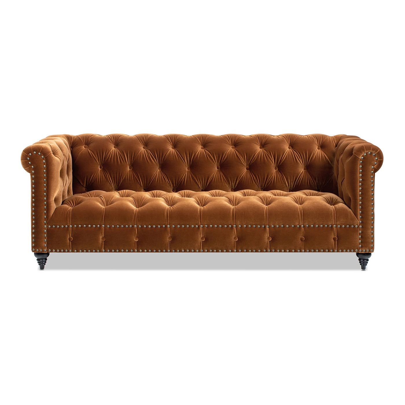 Alto 88" Tufted Chesterfield Sofa, Burnt Orange  Performance Velvet