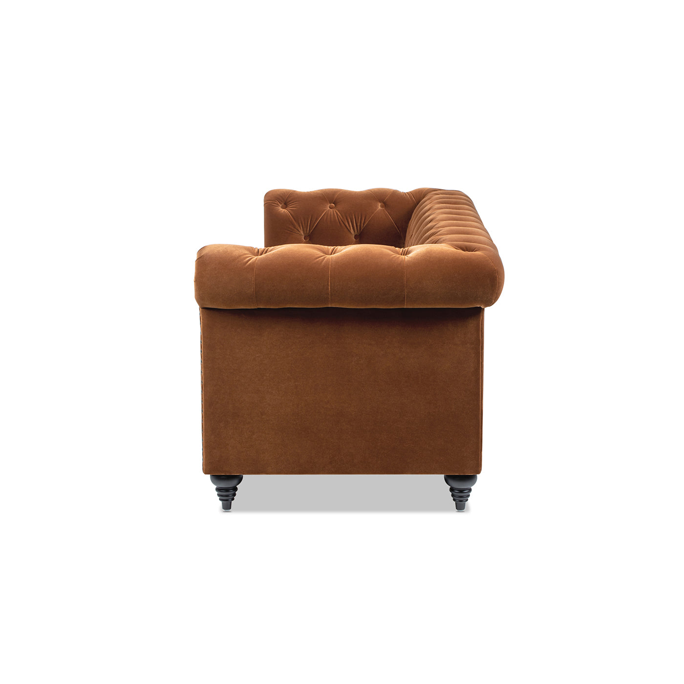 Alto 88" Tufted Chesterfield Sofa, Burnt Orange  Performance Velvet