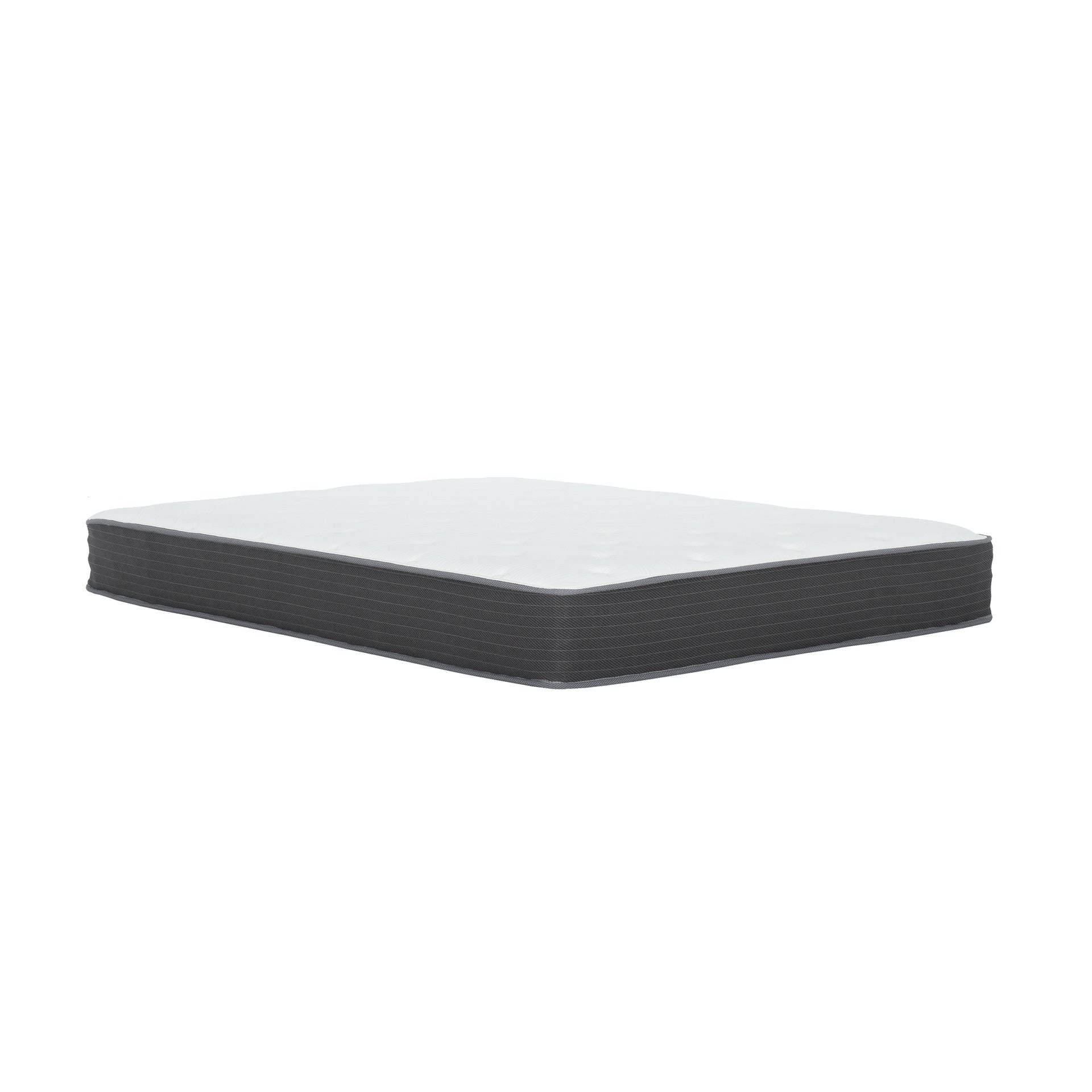 8 in. Pocket Spring Hybrid Bed in a Box Mattress, Full, Soft Gel Memory Foam Mattress, White/Gray