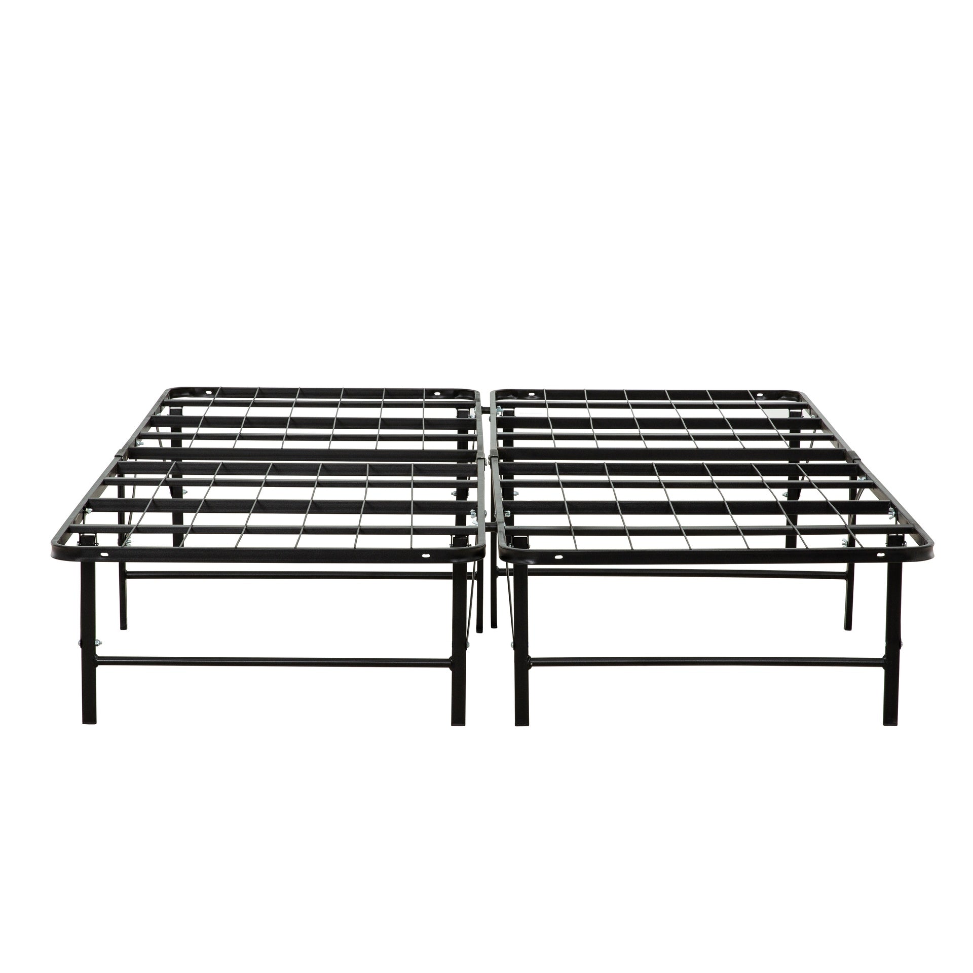 Metal Mattress Foundation Bed Frame, Cal King Size Bed Base, Bedroom Furniture, Black