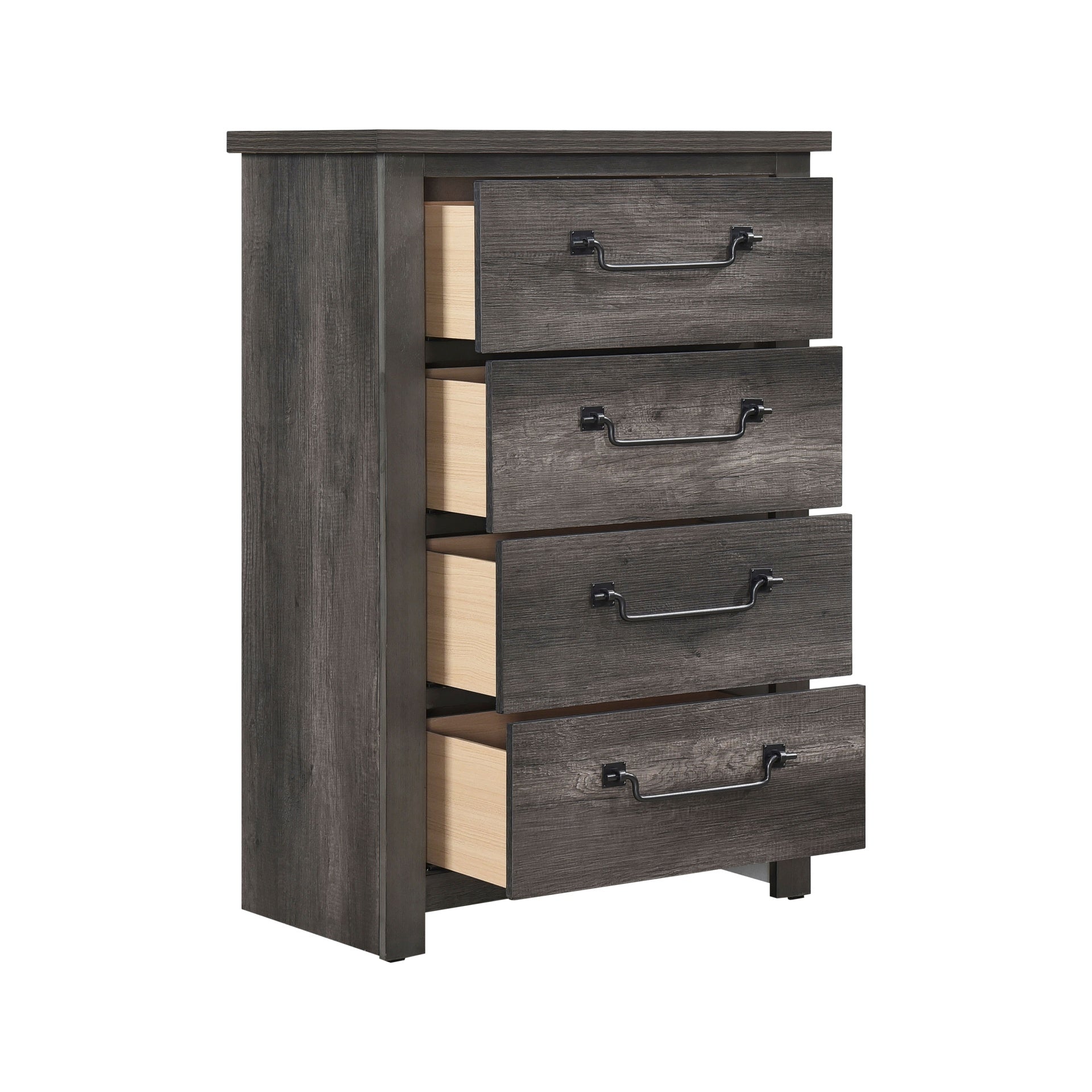 Gray Finish 4-Drawers Storage Chest 1pc Wooden Furniture Traditional Design