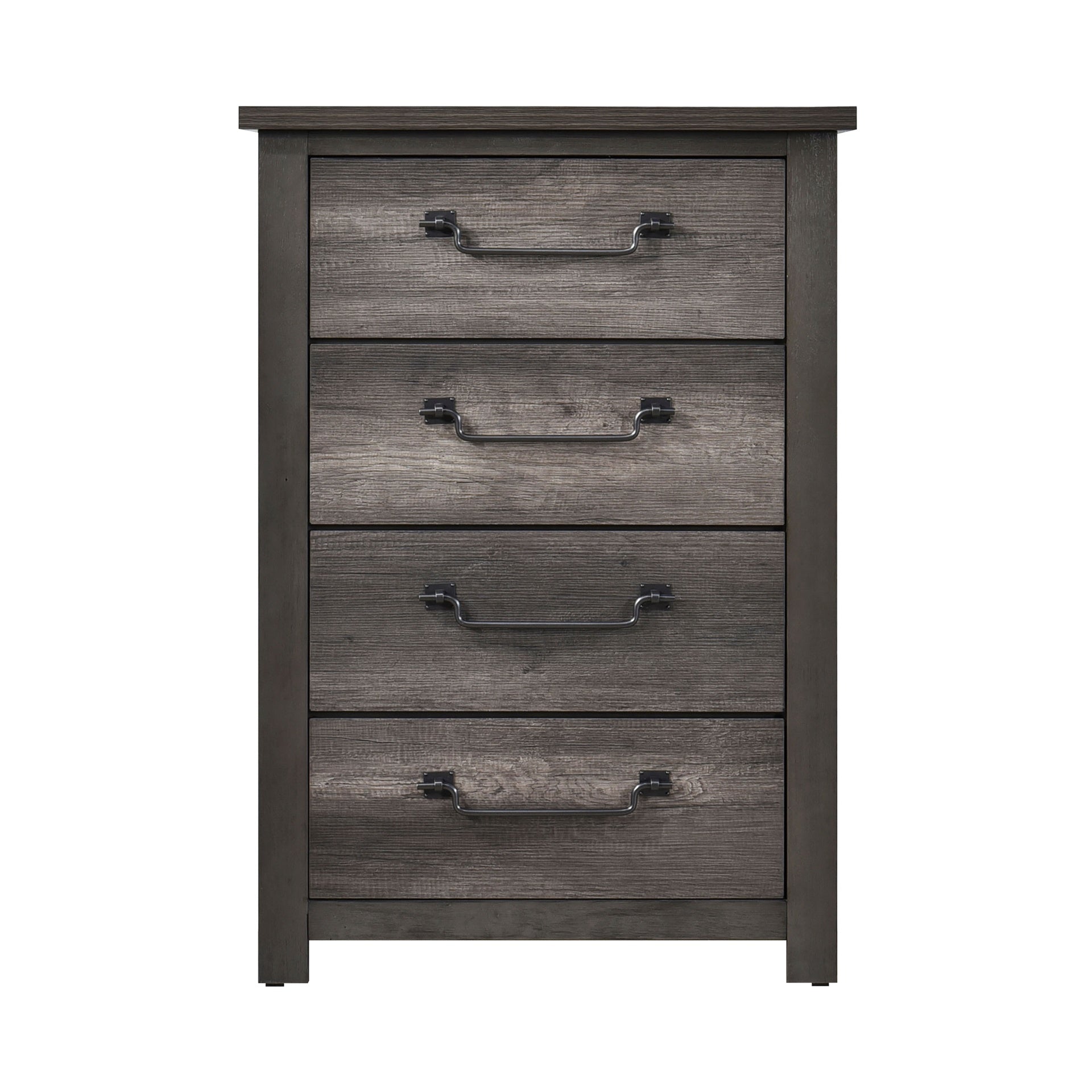 Gray Finish 4-Drawers Storage Chest 1pc Wooden Furniture Traditional Design