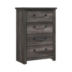 Gray Finish 4-Drawers Storage Chest 1pc Wooden Furniture Traditional Design