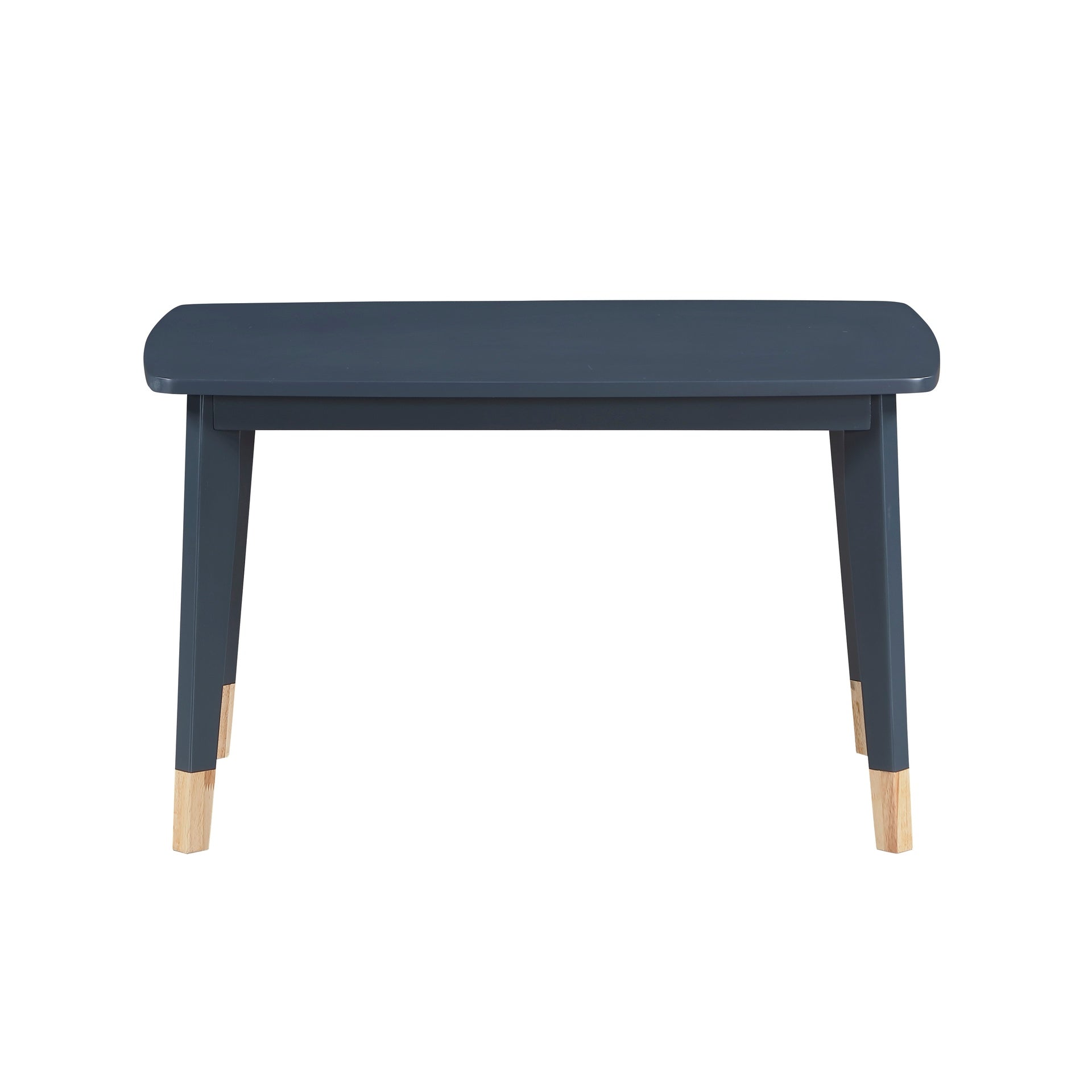 Navy Blue Finish 5-Piece Pack Children Table and Chairs Set Sturdy Wood Frame Furniture, Small Play Table with Chairs