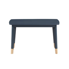 Navy Blue Finish 5-Piece Pack Children Table and Chairs Set Sturdy Wood Frame Furniture, Small Play Table with Chairs