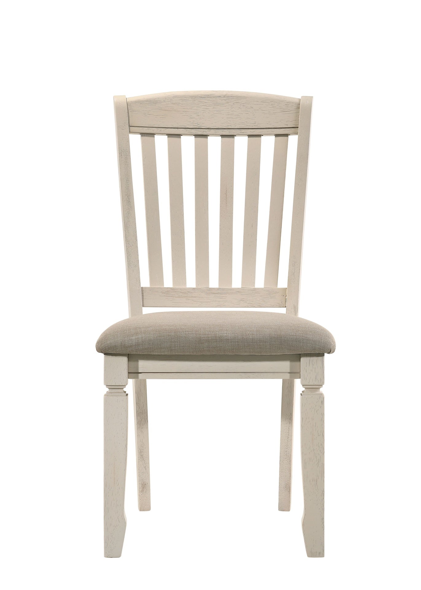 Fedele Tan Fabric & Cream Finish Side Chair (Set of 2)