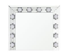 Noralie Mirrored & Faux Diamonds Accent Mirror (Assembled)