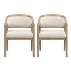 Wooden Frame Dining Chair with upholstere back,Frame color Light Ash,set of 2