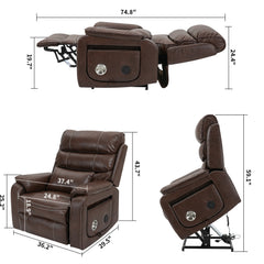 Lounge chair lift chair relax sofa chair sitting room furniture sitting room power supply elderly electric lounge chair (180 degree lying flat)