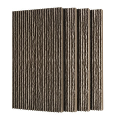 3D Faux Stone Wall Panels, 4 PCS PU Wainscoting Panel for Interior Wall Decor, Flame-resistant & Lightweight & Waterproof,for TV Wall, Office, Living Room, 47.24" × 23.62"(Flowing Stone)(Carbon Black)