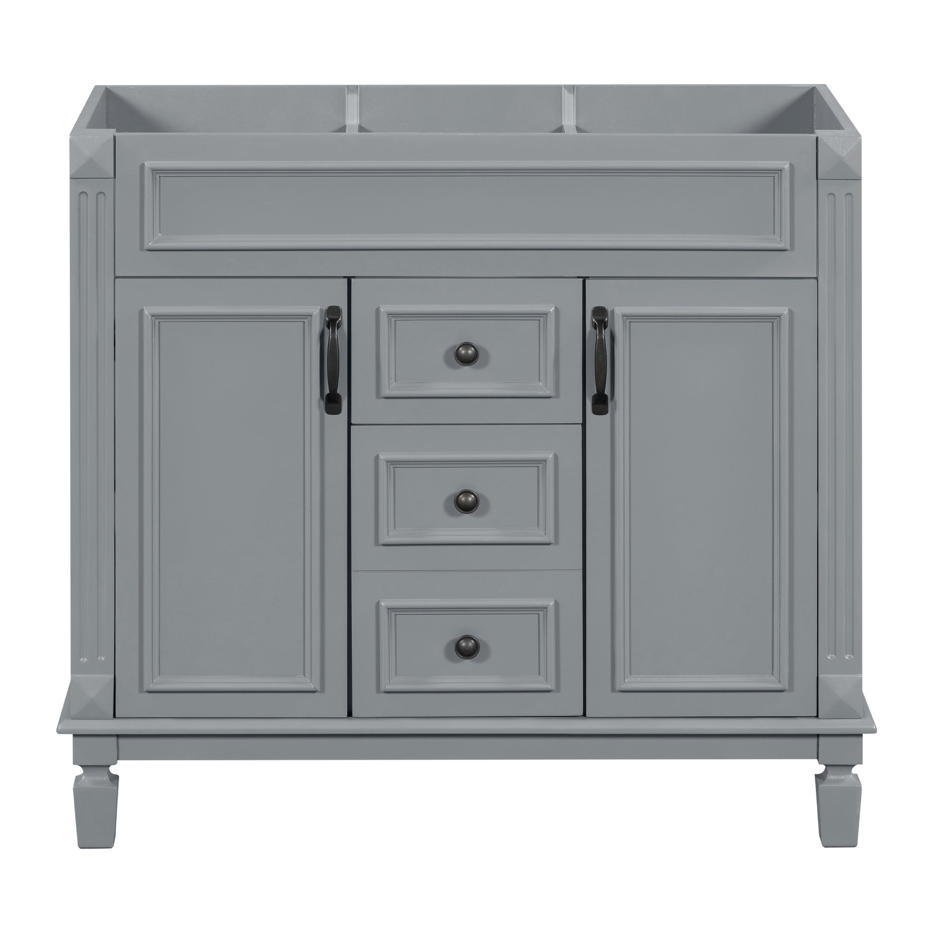 36'' Bathroom Vanity without Top Sink, Cabinet only, Modern Bathroom Storage Cabinet with 2 Soft Closing Doors and 2 Drawers
