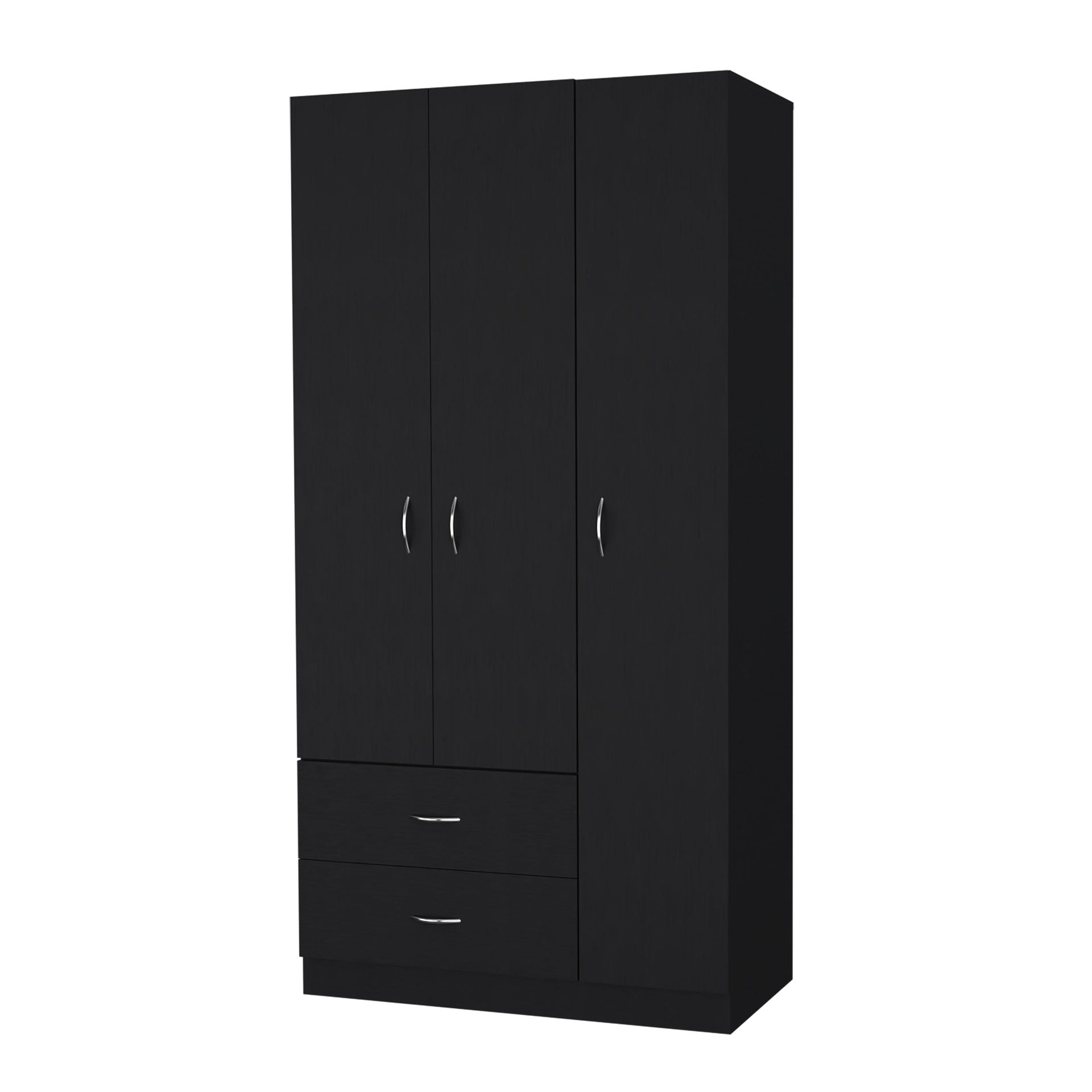 Eureka Three Door Armoire, Two Drawers, Rod
