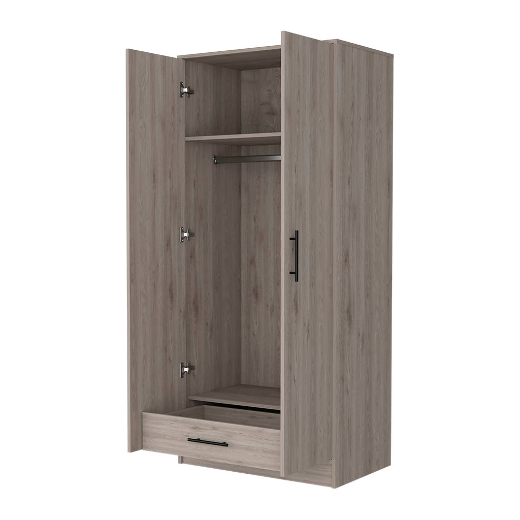 Rio Double Door Armoire, One Cabinet,  Hidden Drawer