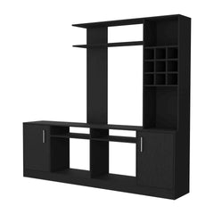 Vibrant Entertainment Center For TV´s up 78", Double Doors Cabinet, Storage Spaces, Six External Shelves