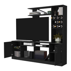 Vibrant Entertainment Center For TV´s up 78", Double Doors Cabinet, Storage Spaces, Six External Shelves