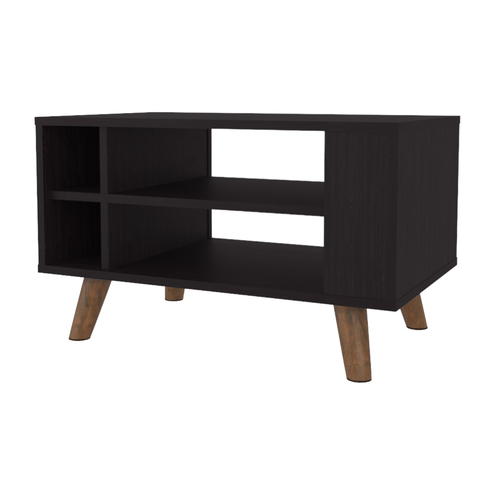 FM FURNITURE Bouse Coffee Table with Open Storage,Wengue