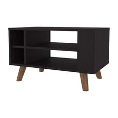FM FURNITURE Bouse Coffee Table with Open Storage,Wengue