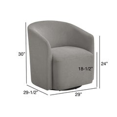 Ardena Grey Swivel Barrel Chair