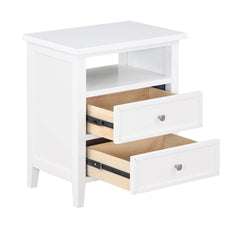Weston White 2 Drawer Nightstand