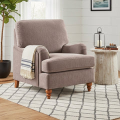 Candor Fabric Arm Chair in Cocoa