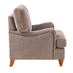 Candor Fabric Arm Chair in Cocoa