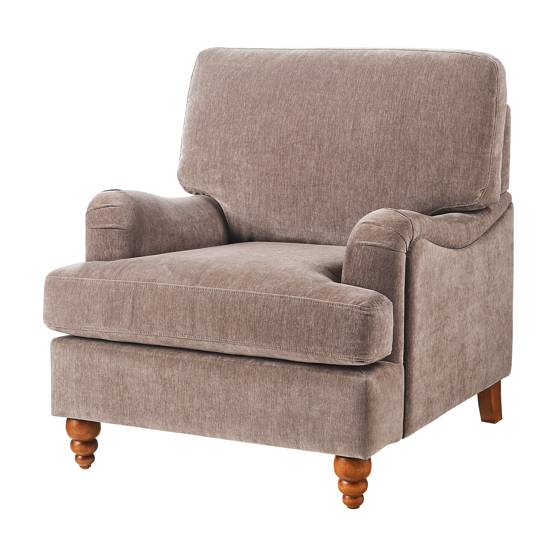 Candor Fabric Arm Chair in Cocoa