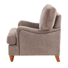 Candor Fabric Arm Chair in Cocoa
