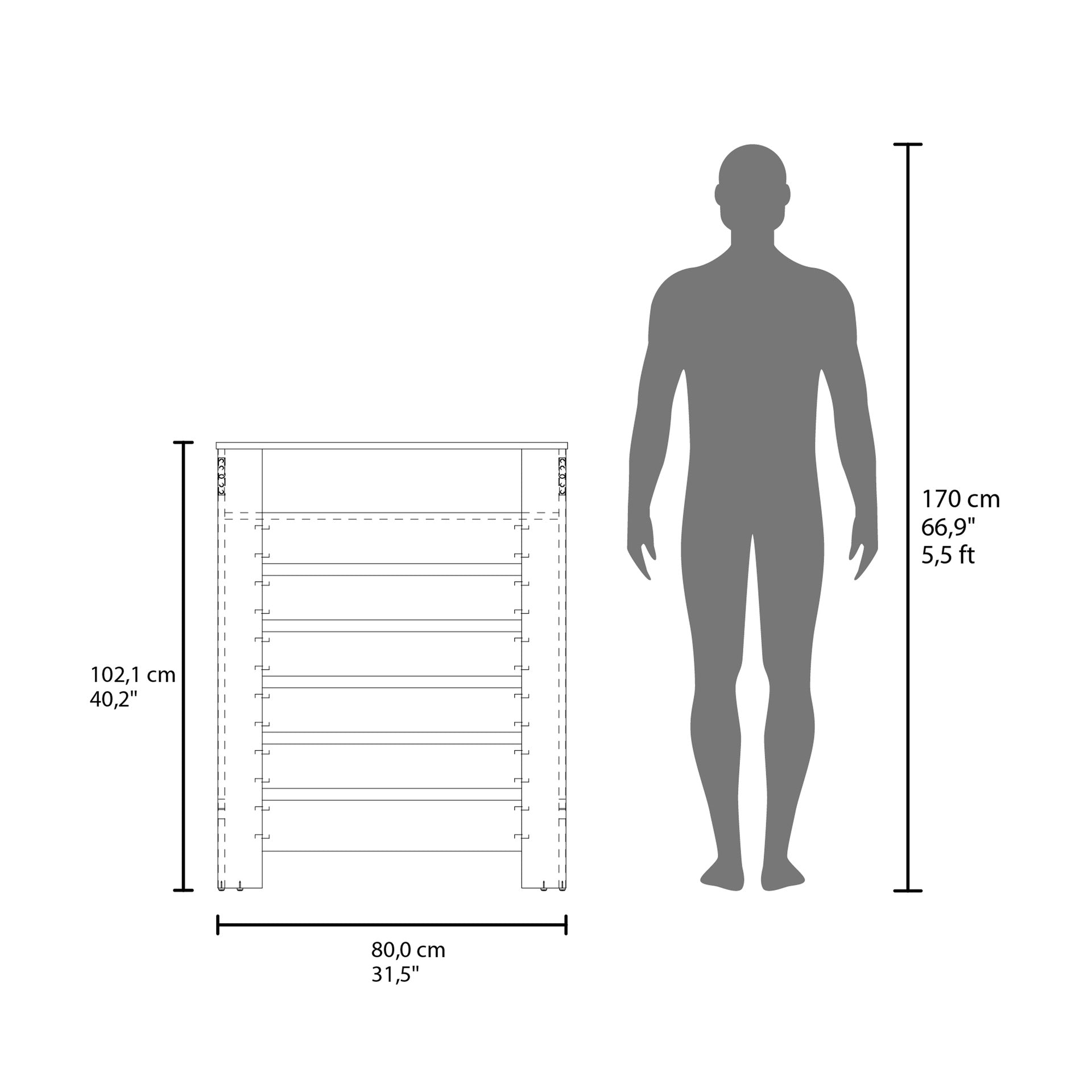 Radiator Cover Mistral Cabinet with Slatted Panel, Modern Home Furniture for Heating Units, Ventilated Decorative Enclosure, Light Oak
