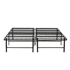 Metal Platform Bed Base - Cal King Size Mattress Foundation Bed Frame, Black