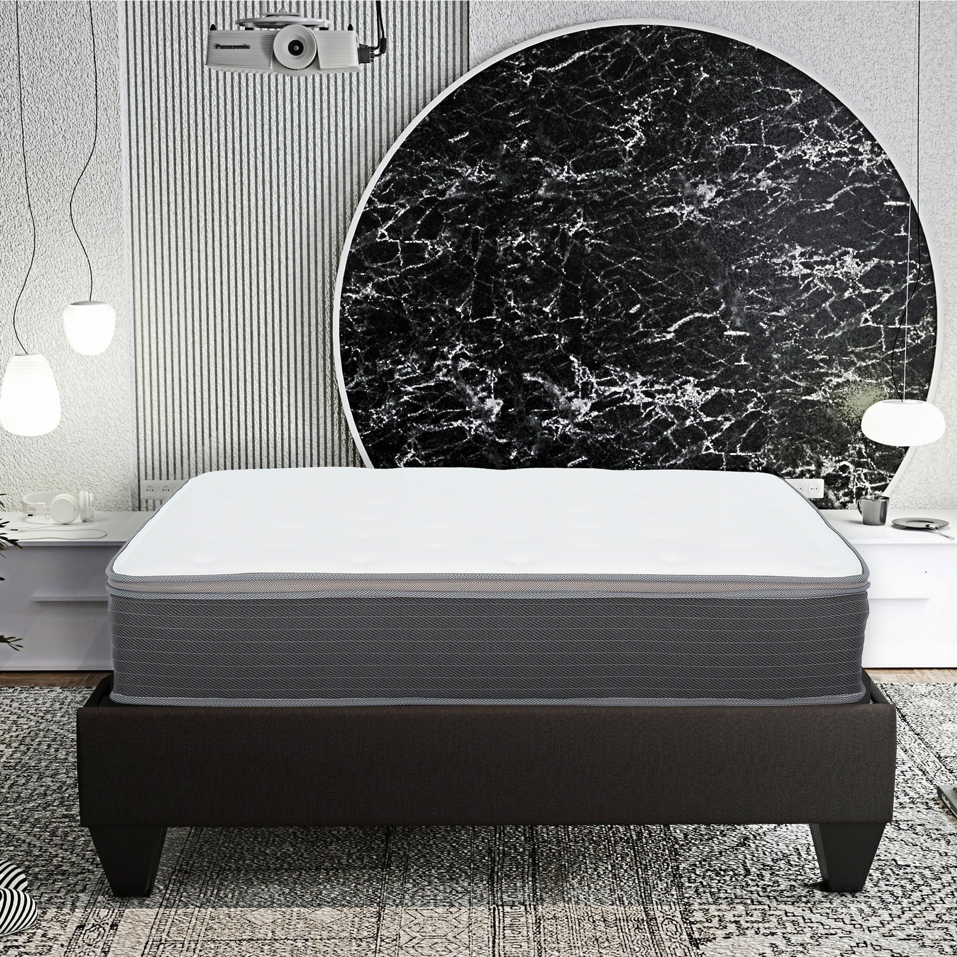 8 in. Full-Size Hybrid Mattress in a Box, Pocket Spring and Gel-Infused Memory Foam Mattress, Pressure Relief, Cooling Technology