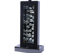 Modern Unique Glass Bubble Column Clean Rectangular Shade 1pc Lamp Ambient Glow Black Nickel LED