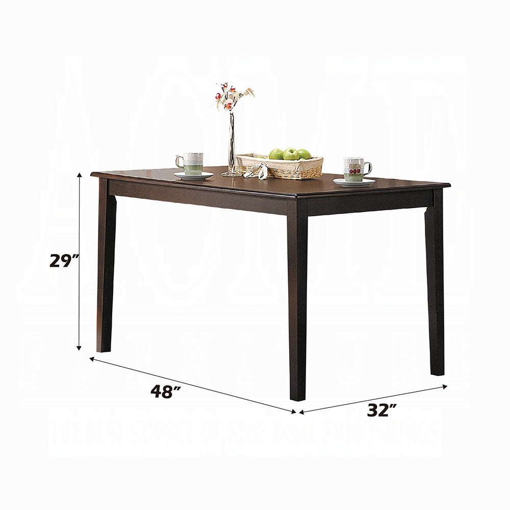 Espresso Finish Dining Table 1pc Wooden Kitchen Transitional Dining Furniture