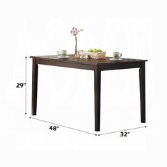 Espresso Finish Dining Table 1pc Wooden Kitchen Transitional Dining Furniture