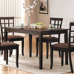 Espresso Finish Dining Table 1pc Wooden Kitchen Transitional Dining Furniture