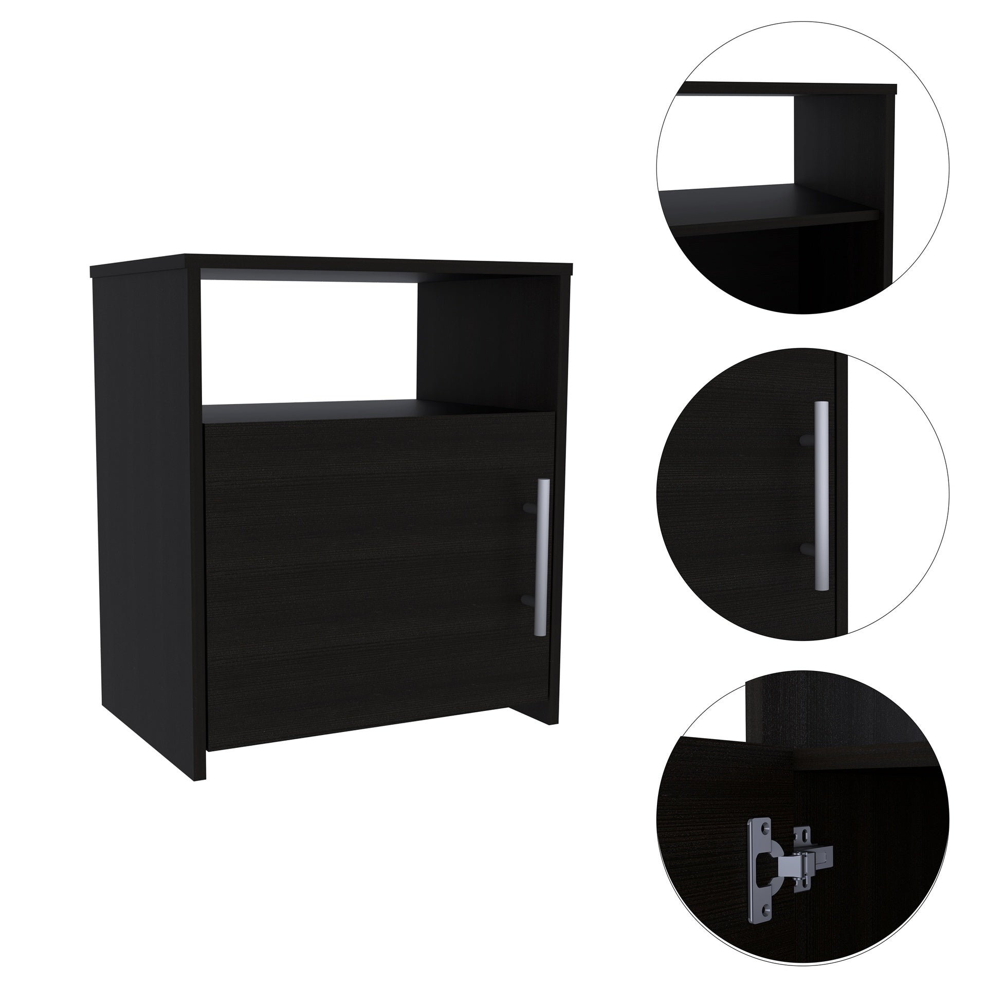 Wenge 1-Shelf Nightstand