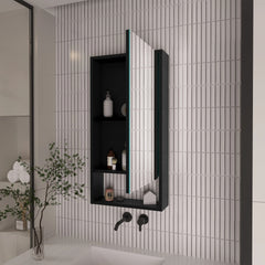 Rectangle Medicine Cabinet with Mirror Wenge